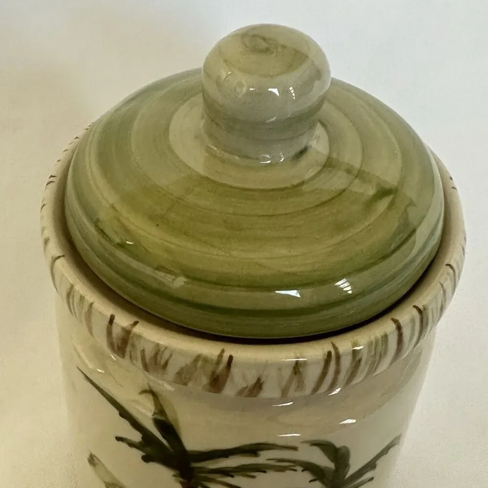 Mulberry Home Collection TROPIC TROPICAL PALM Lidded Rubber Seal 6.5